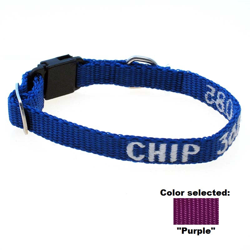 Adjustable Nylon Cat Collar - with Personalized Embroidery, - Lucky Pet